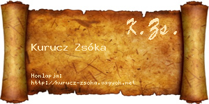 Kurucz Zsóka névjegykártya